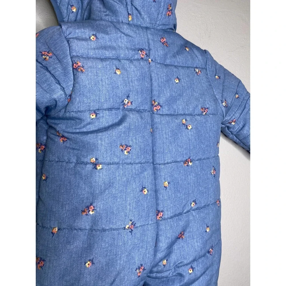 Adorable floral OshKosh B'Gosh 6 9 months Snowsuit Bunting